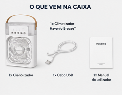 Climatizador Portátil Inteligente com Humidificação | Havenio Breeze™