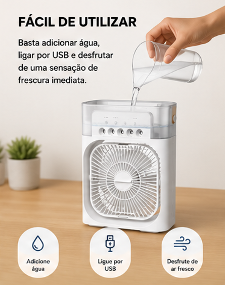 Climatizador Portátil Inteligente com Humidificação | Havenio Breeze™